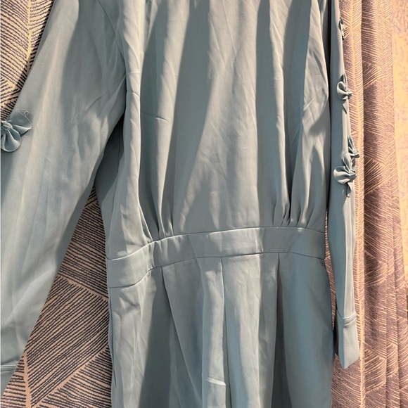 Size Small Rosette Blazer Romper Blue - Picture 6 of 7